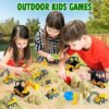 Billeeit Sand Construction Kit with 2.2lbs Play Sand, Large Foldable Sandbox, Construction Trucks, Castle Molds, and 36PCS Total Accessories, Creative Sand Play Set for Kids Ages 3+