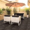 12'' x 12'' Fir Wood Flooring Tiles 11sq ft Coverage Area, 11 Pieces, Brown