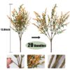 RECUTMS 20 Bundles Outdoor Artificial Plant UV Resistant Fake Plants, Faux Plastic Greenery for Indoor Outside Hanging Plants Garden Porch Window(White)