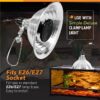Simple Deluxe 100W Infrared Ceramic Reptile Heat Lamp Bulb & 150W Clamp Light with 8.5