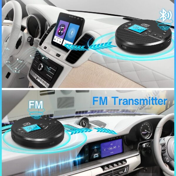 NEW 2025 CD Player Portable with Bluetooth,  2000mAh Rechargeable Discman CD Player for Car