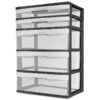 5 Drawer Wide Tower Black