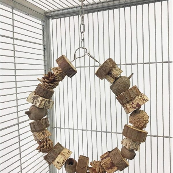 Exotic Nutrition Woodland Accessory Bundle - Natural Wood Chewing Cage Toys - Chinchilla, Hamster, Squirrel, Gerbil, & More Small Pets