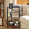 3 Tier Bookshelf, Industrial Small Bookcase Storage Organizer for Living Room, Bedroom
