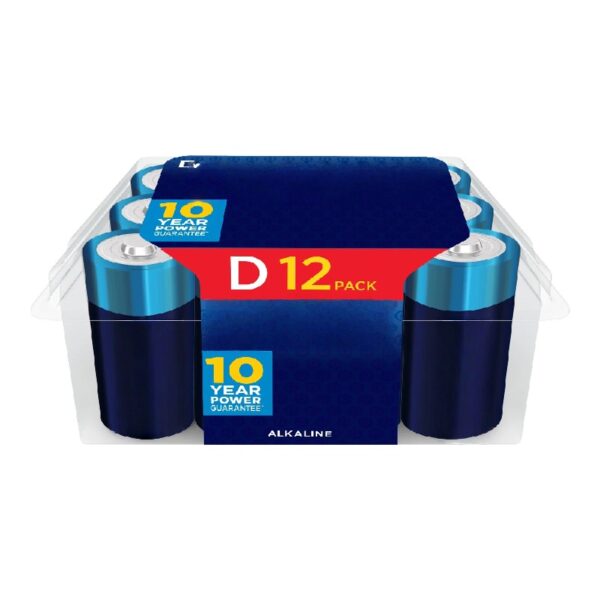 High Energy D Batteries (12 Pack), Alkaline D Cell Batteries