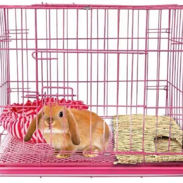 Tfwadmx Rabbit Grass House, Extra Large - Natural Hand Woven Seagrass Play Hay Bed, Hideaway Hut Toy for Bunny Hamster Guinea Pig Chinchilla Ferret