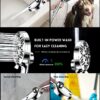 Handheld Showerhead w/ Magnetic Docking Brackets,High Pressure 10 Spray Modes Shower Head,New