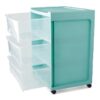 3 Drawer Wide Storage Cart, Gray