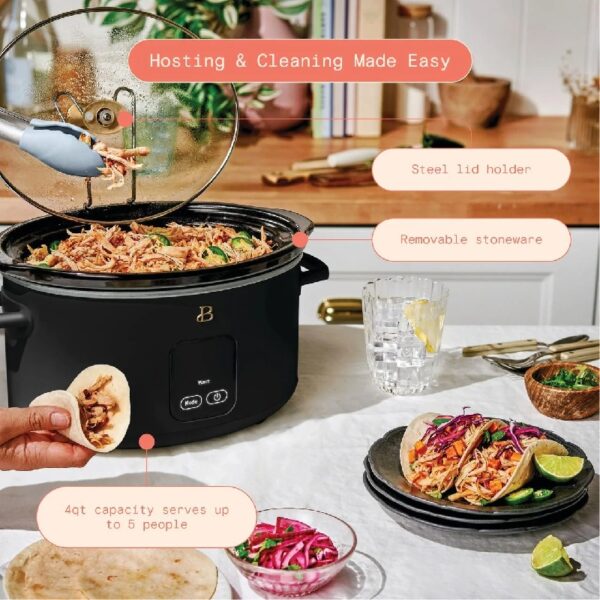 4Qt Slow Cooker with Touch-Activated Display, White Icing by Drew Barrymore