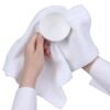 Microfiber Cleaning Cloth in White Color 14 in x 14 in, 30 Piece per Pack (White)