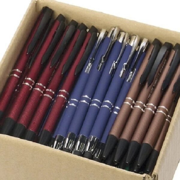 Assorted Misprint Ballpoint Pens Bulk Pack with Clips, 0.7 mm, Assorted Ink Colors, 120 Count