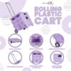Everything Mary Plastic Craft Cart Organizer - Blue - Hobby Storage Case - Ideal for Teachers & Crafters