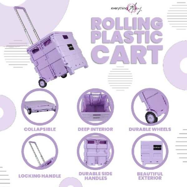 Everything Mary Plastic Craft Cart Organizer - Blue - Hobby Storage Case - Ideal for Teachers & Crafters