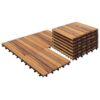 10PCS Interlocking Deck Tiles Plastic Waterproof Outdoor Flooring 12