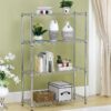 4 Shelf Wire Shelving Unit Garage NSF Wire Shelf Metal Storage Shelves Heavy Duty Height Adjustable for 1000 lbs Capacity Black