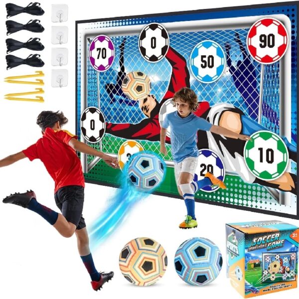 Ball Game Set for Boys, Indoor Outdoor Soccer Toys for 3-5 6-8 8-12 Years Old Kids