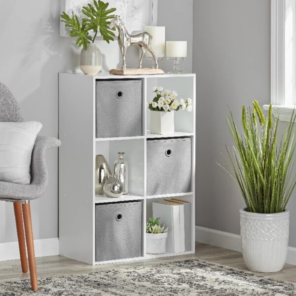 6 Cube Storage Organizer, White