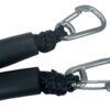 Marine Boat Pontoon Kayak PWC Jet Ski Bungee Dock Line Mooring Rope 4'-5.5' with SS316 Snap Hook Salt and Fresh Water Use 2 Pack (Red, Blue & Black)