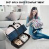 Travel Duffel Bag for Women, Large Weekender Overnight Bag, Carry-on Gym Bag with Separate Shoes Compartment, Mom Hospital Bags for Labor and Delivery with 2 Packing Cubes
