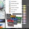 24 Flexible Brush Tip Acrylic Paint Pens Markers Set 1-7mm(PASTEL)