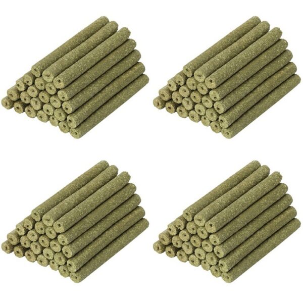 160 PCS Natural Mixed Grass Stick Chew Toys for Guinea Pig Rabbit Gerbil Parrot Bunny and Other Small Animals