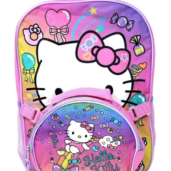 Fast Forward Hello Kitty 16 Inches Large Backpack with Lunch Bag