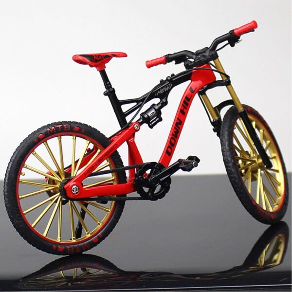 Postuois Bicycle Model 1:10 Scale Realistic Shape Alloy Downhill Mountain Bike Toy Birthday Gift