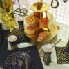 25 Sets Paper Plates Disposable Paper Cups Plastic Forks and Knives