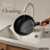 Nonstick Detachable Pots and Pans Set, 6 Pieces Induction Cookware Set, Oven/Dishwasher Safe, Easy for Storage, White Granite