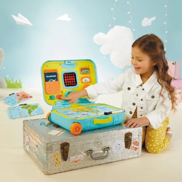 Little Tikes Learning Activity Suitcase Roll and Go Interactive LCD Screen with Music Songs Sounds Travel Phrases to Develop Letters Numbers Shapes and Roleplay for Children Kids Boys Girls Ages 3+