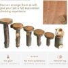 SS Organic Hamster Climbing Wooden Stand Platform, Pet Cage Playground Natural Wood Bridge ramp Toys for Dwarf Hamsters, Syrians Hamster, Gerbil, Mouse, Rat