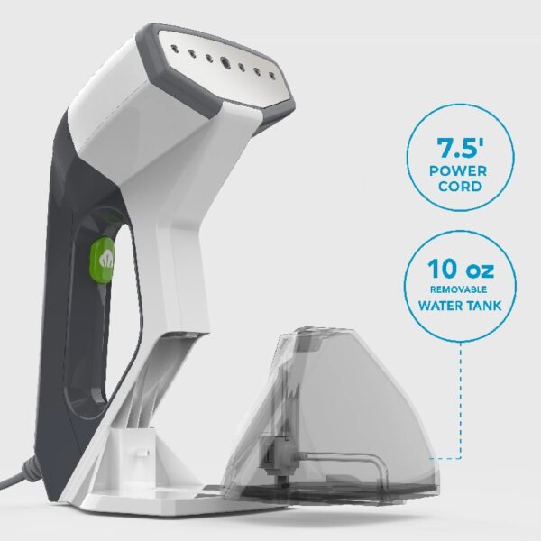 VIRTUOSO Handheld Garment Steamer, Chemical-Free, 10-Ounce Tank, 30 Second Heat-Up Time, 7.5ft Cord, White