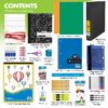 BAZIC School Kit Supplies Kit 86 Count, Bazic Products School Supplies Composition Books for Student 3-6 Grades, Spec May Vary, 1-Pack