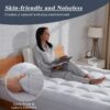 Extra Thick Mattress Topper, Cooling Mattress Pad Cover, Organic Cotton Pillow Top Protector with 8-21 Inch Deep Pocket, Twin Size