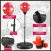 Punching Bag with Boxing Gloves Boxing Bag for Kids Boxing Toy with Adjustable Stand for Boys and Girls Color Black and Red