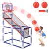 Kids Arcade Basketball Game, Indoor/Outdoor Basketball Hoop With 4 Balls, Basketball Game Toys Gifts for Boys and Girls (Blue)