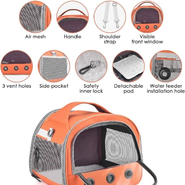 768ba6bbedf741bd9b2cb329015ba162 Bearded Dragon Travel Carrier, Portable Guinea Pig Carrier Bag Tortoise Carrier Pouch for Bunny Hamster Chinchilla Hedgehog Lizard Bird Outgoing Reptile Travel Carrying Case - Grey