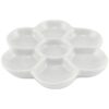 Creative Mark Glazed Stacking Style Nesting Palettes Porcelain Paint Palette Tray for Watercolor, Gouache, Color-Mixing - Paint Tray for Kids and Adults - 1 Pack