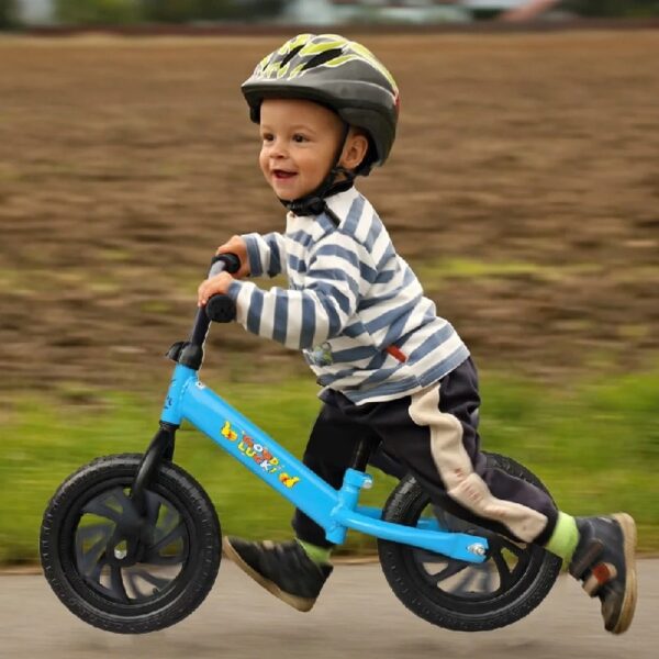 12 In Balance Bike for Kids 2-6 Years, Lightweight Toddler No Pedal Training Bike, Blue