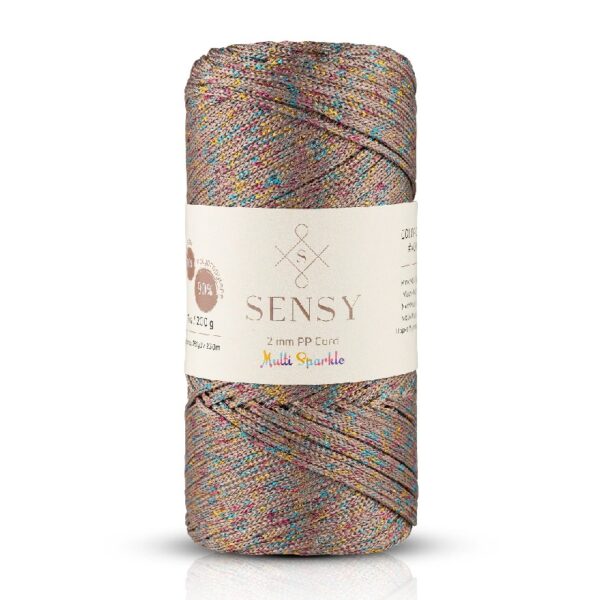 5 Skeins of Sensy Premium 2mm 251 Yards Polyester Rope 100% Polypropylene Cord Macrame Cord 2mm Crochet Bag Cord Macrame Rope Crochet Thread Gift for Knitter (Latte)