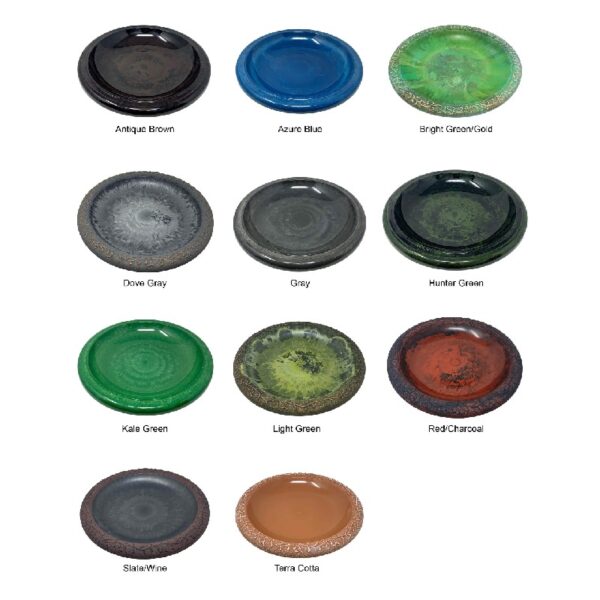Bird and Beyond Modern Lightweight Clay Bird Bath Basin