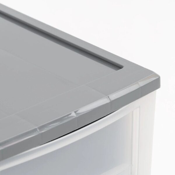 7 Qt Small Plastic Drawers, Under Bed Storage Bins, Stackable, Modular 5Pk