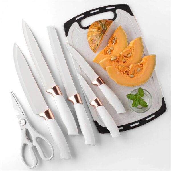 19PCS Kitchen Utensils Set for Cooking, 11 Cooking Utensils, 6 Knife set Beige,3 Utensil Sets,utensilios de cocina