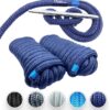 3/8'' x 15' Premium Dock Lines for Boats & PWCs (2PK) | Hi-Performance Mooring Rope Made From Marine-Grade Double Braided Nylon to Resist Sun and Saltwater | 12” Spliced Eyelet + Storage Bag