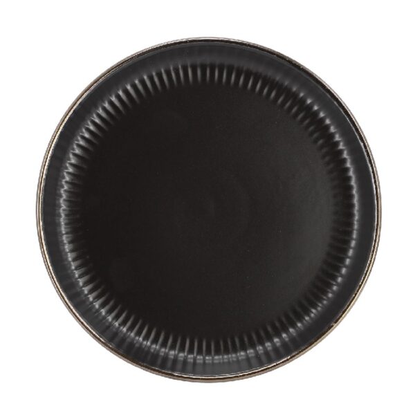Leo 16 Piece Stoneware Dinnerware Set In Black