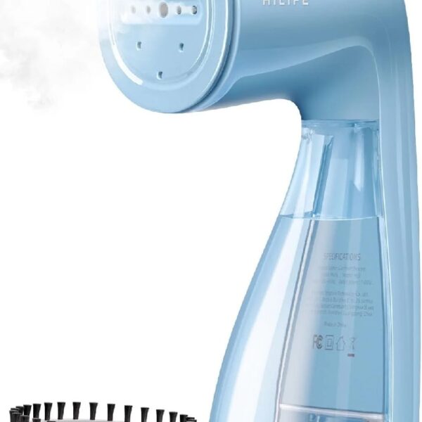 Steamer for Clothes, 1100W Garment Steamer, Fast Wrinkle Removal with Large 300ml Water Tank, Compact and Portable Travel Steam (white)