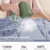 Steamer for Clothes, 1100W Garment Steamer, Fast Wrinkle Removal with Large 300ml Water Tank, Compact and Portable Travel Steam (white)