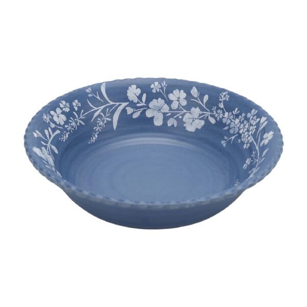 12-Piece Daisy Bamboo Melamine Dinnerware Set, Blue