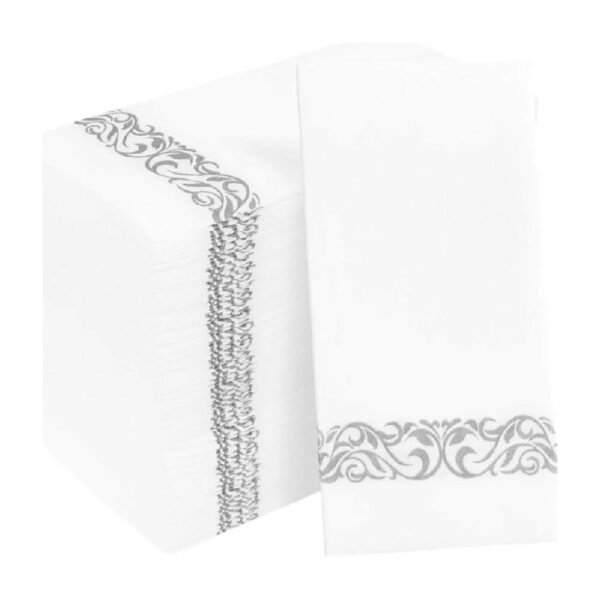100 Disposable Guest Towels Soft and Absorbent Linen-Feel Paper Hand Towels