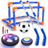 3-in-1 LED Soccer Hockey Bowling Set Indoor/Outdoor Toys, Gifts for 3 4 5 6 7 8+ Years Boy Girl